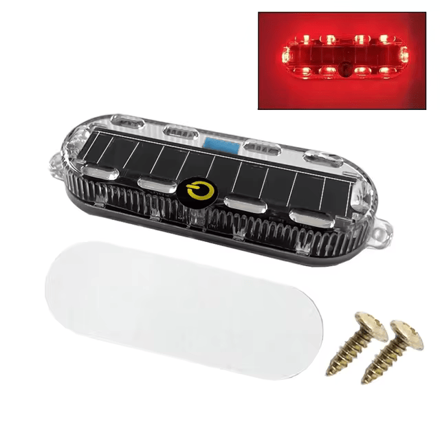 Solar-Powered LED Warning Tail Light