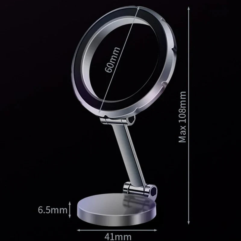 Magnetic Foldable Car Phone Mount - Anti-Shake Suction Cup Stand