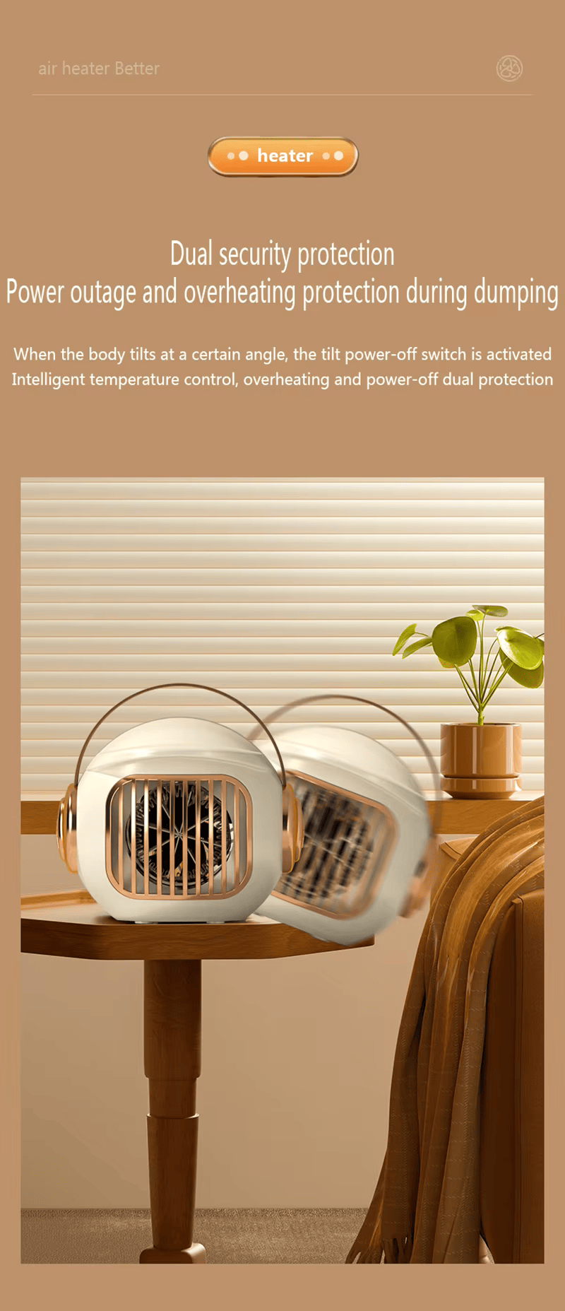 Home Heater Small Sun Energy Save Electric Heating Warm Air Blower Portable Mini Fan Electric Space Fan Heater For Home Heating