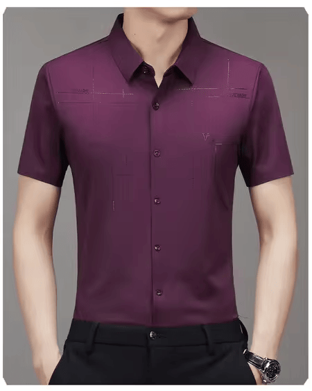 GentClassic - Men's Breathable Ice-Silk Stretch Shirt