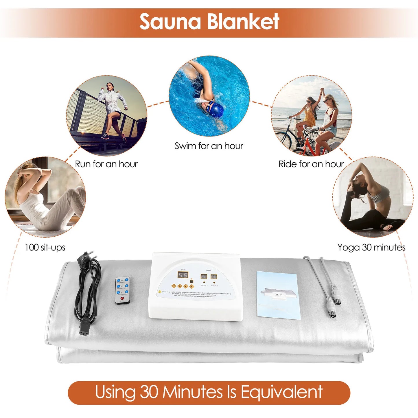 Electric Sauna Slimming Blanket 180x80cm