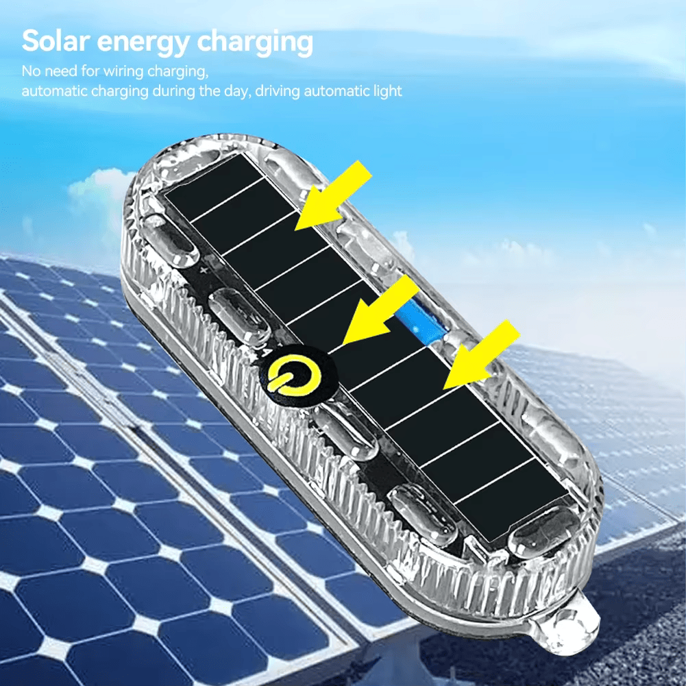 Solar-Powered LED Warning Tail Light