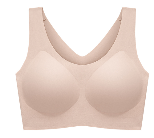 Ladies Underwear Seamless No Size One Piece Big Breasts Small Fixed Cup Large Size Bra