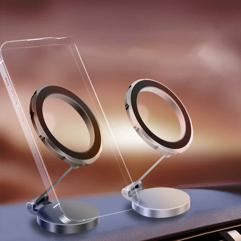 Magnetic Foldable Car Phone Mount - Anti-Shake Suction Cup Stand