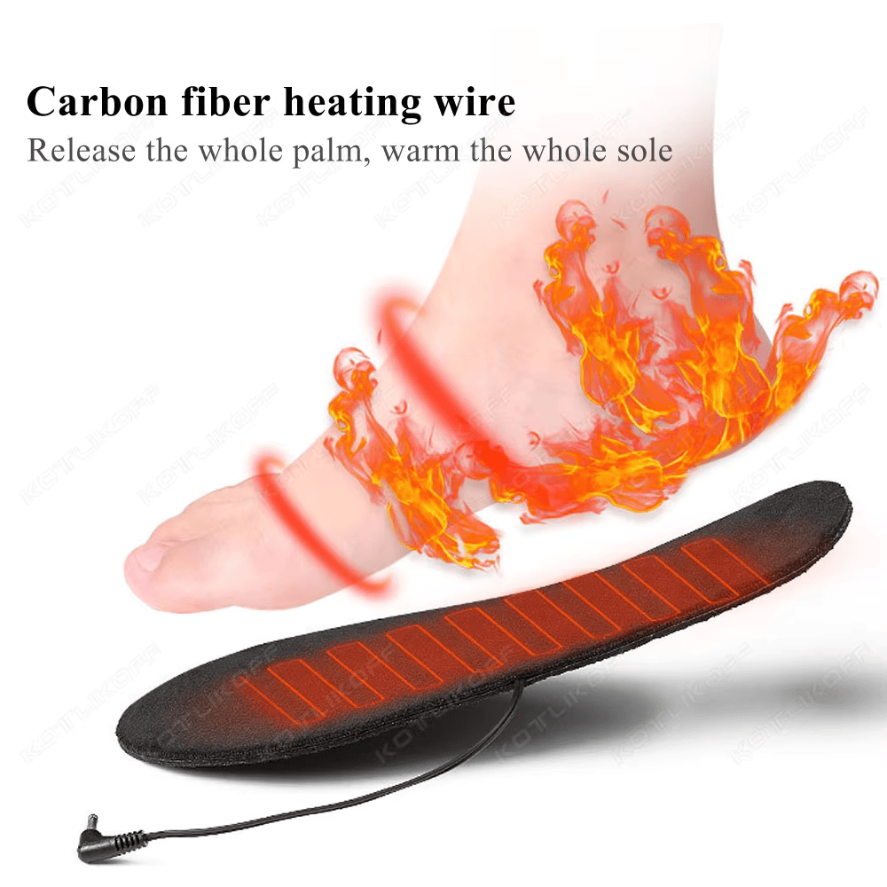 USB Heated Insoles for Feet – Electric Foot Warming Pad for Winter