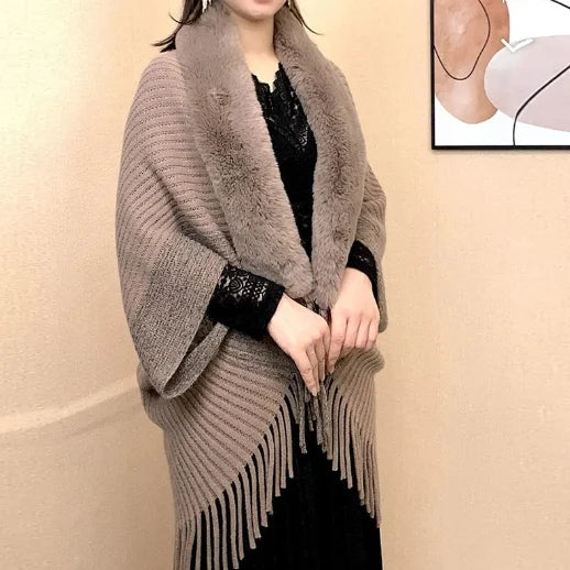 Knitting Thick Women's Loose Shawl