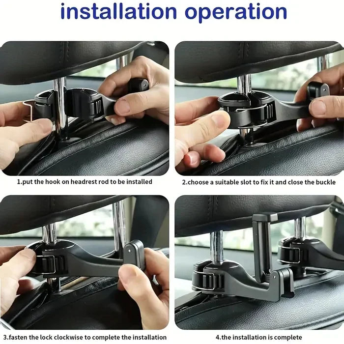 🔥SAVING 65% OFF🔥 2 in 1 Car Headrest Hidden Hook