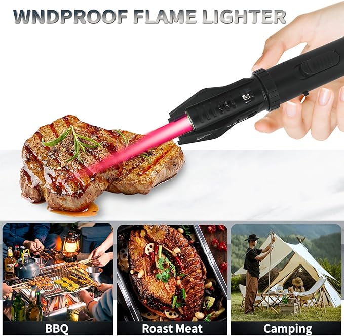 š„Camping Outdoor Windproof Straight Flame Lighterš„