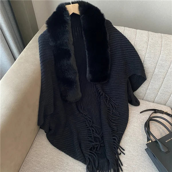 Knitting Thick Women's Loose Shawl