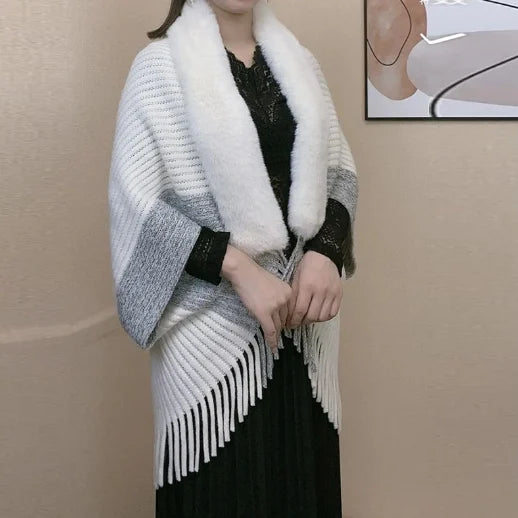 Knitting Thick Women's Loose Shawl