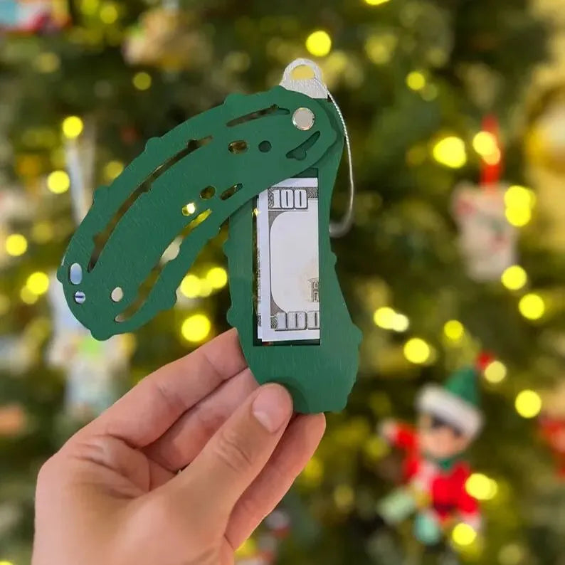 🎅2024 Christmas Gift--🥒Christmas Pickle Money Holders Gift