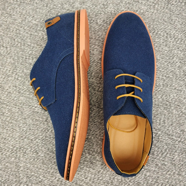 Suede Leather Men Shoes Oxford Casual Shoes - SAVVY LUXE