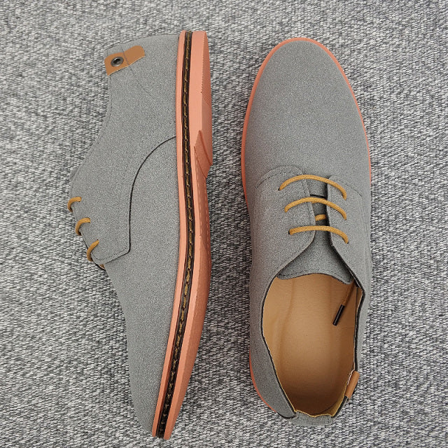 Suede Leather Men Shoes Oxford Casual Shoes - SAVVY LUXE