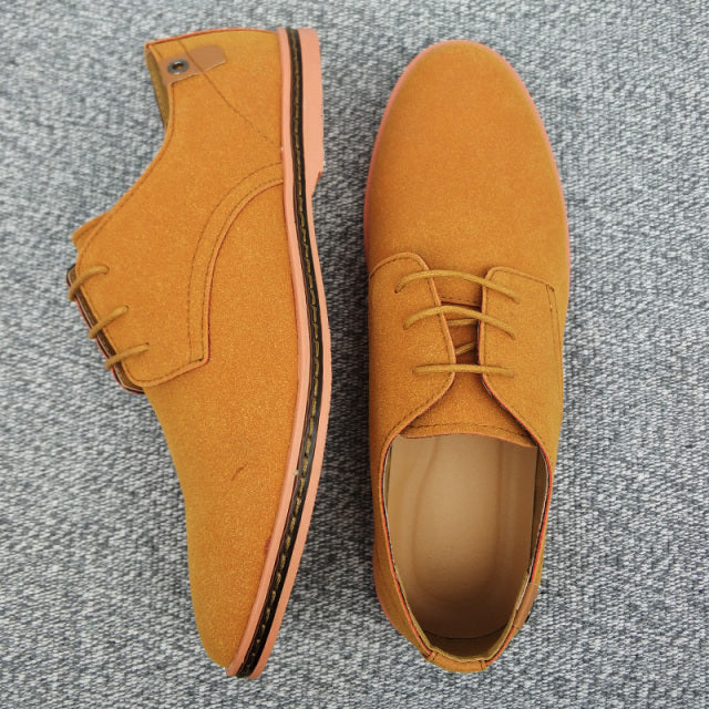Suede Leather Men Shoes Oxford Casual Shoes - SAVVY LUXE