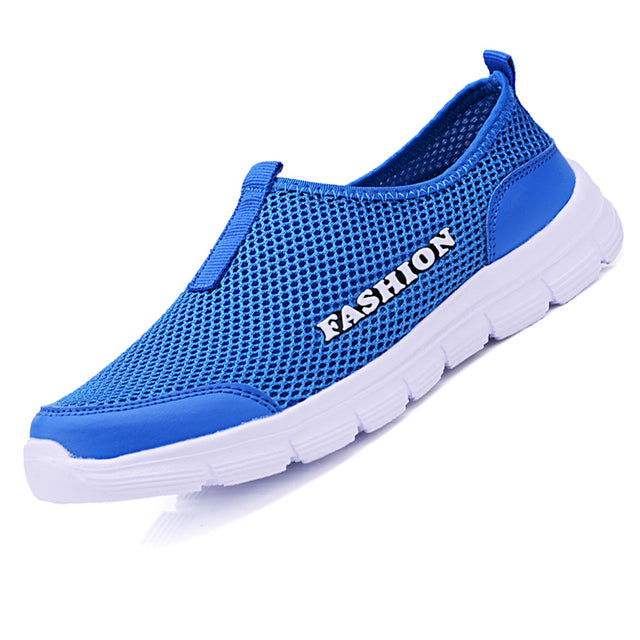 azfleek Slip-on Shoes Women Aqua Shoes Mesh Lightweight Quick-Drying Slip-On Sneakers Blue / 10.5
