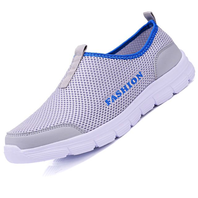 azfleek Slip-on Shoes Women Aqua Shoes Mesh Lightweight Quick-Drying Slip-On Sneakers Light Gray / 10