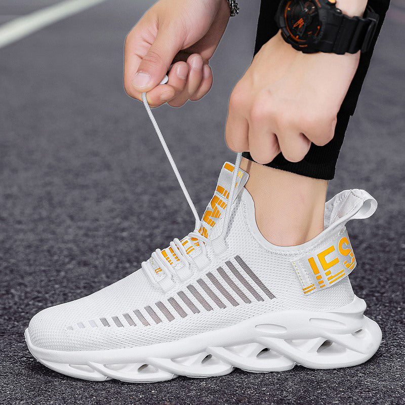 azfleek Lace-up Shoes Unisex Fashion Sneakers Women Men Mesh Air Cushion Shoes