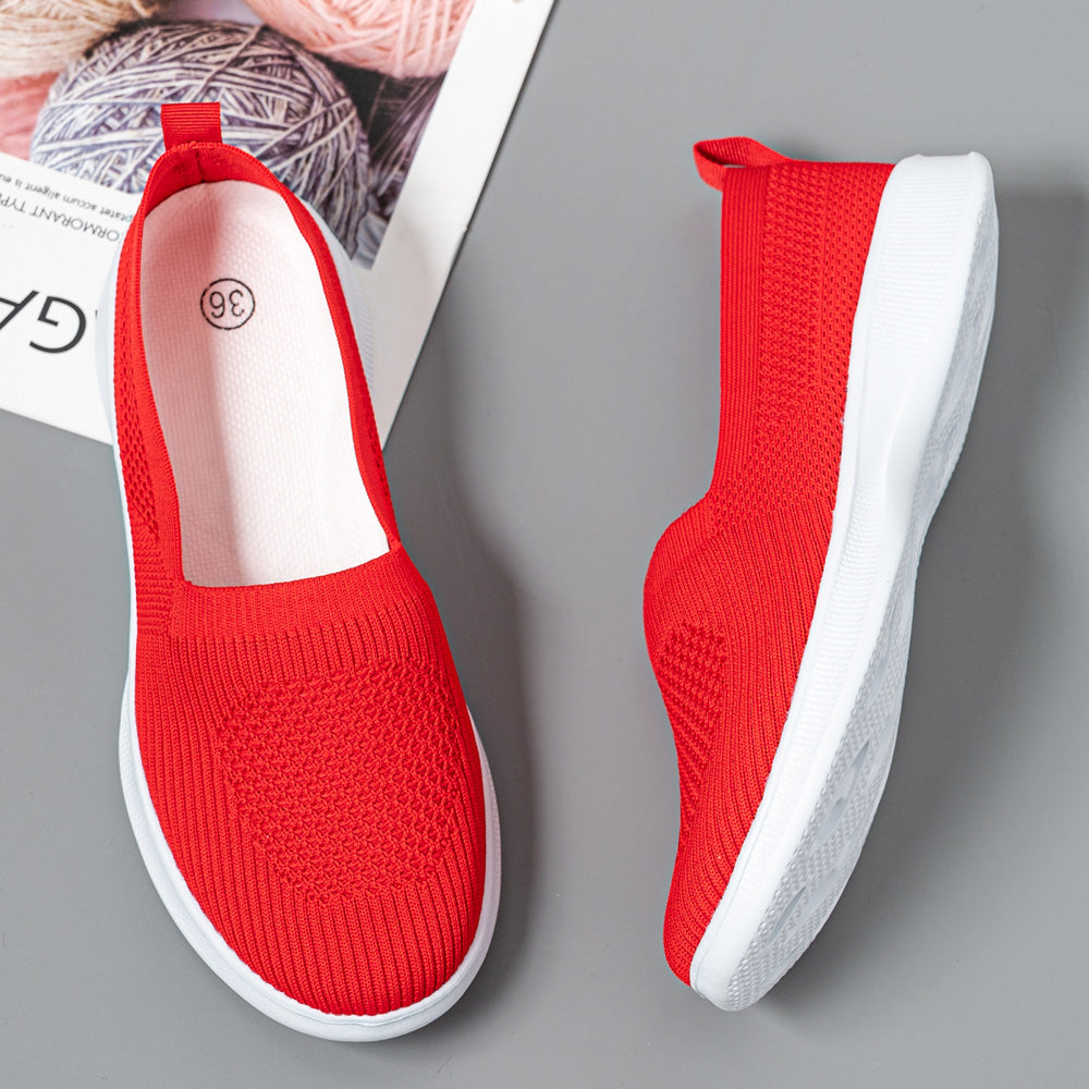 azfleek Slip-on Shoes Summer Women Shoes Knitting Sock Sneakers Slip On Shoes