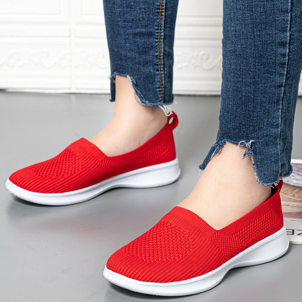 azfleek Slip-on Shoes Summer Women Shoes Knitting Sock Sneakers Slip On Shoes