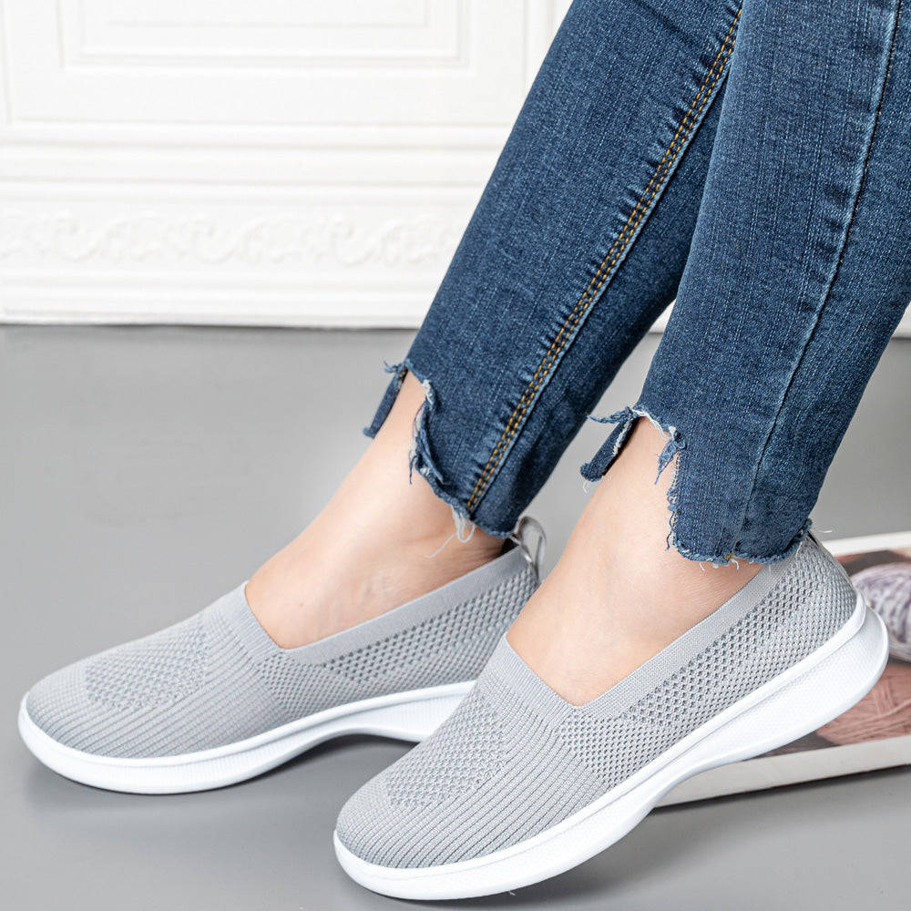 azfleek Slip-on Shoes Summer Women Shoes Knitting Sock Sneakers Slip On Shoes