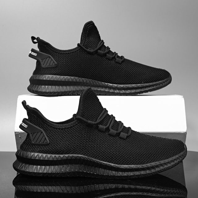 Mesh Men Shoes Breathable Lightweight Walking Tennis Trainers - SAVVY LUXE