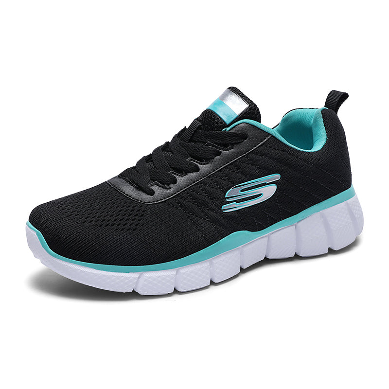 azfleek Lace-up Shoes Women Walking Sneakers Lightweight Running Sports Shoes Blue Black / 7