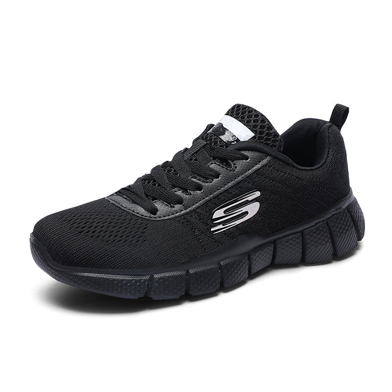 azfleek Lace-up Shoes Women Walking Sneakers Lightweight Running Sports Shoes Black / 7