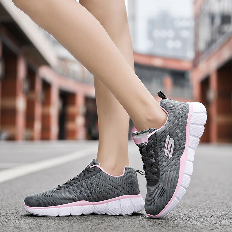 azfleek Lace-up Shoes Women Walking Sneakers Lightweight Running Sports Shoes