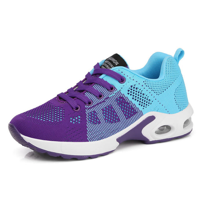 azfleek Lace-up Shoes Women Running Shoes Breathable Outdoor Lightweight Sports Shoes Purple Blue / 6