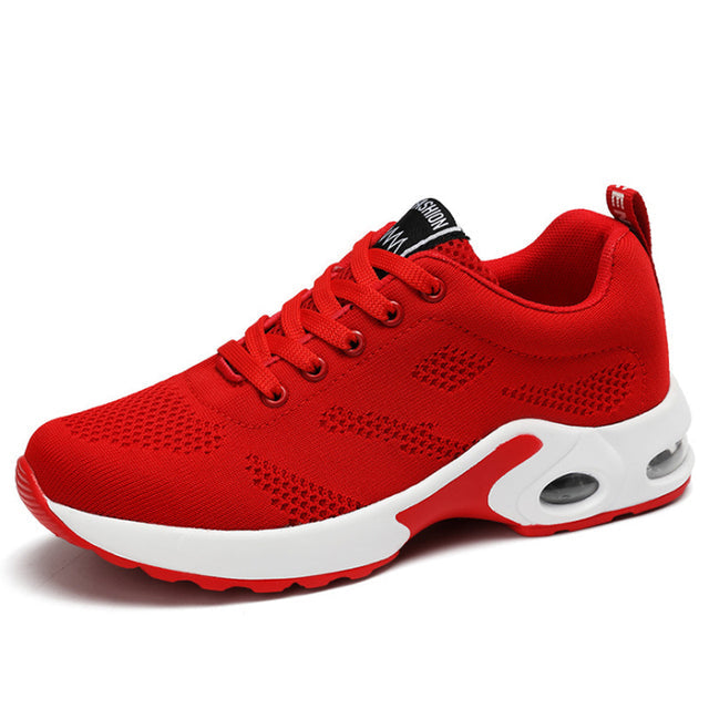 azfleek Lace-up Shoes Women Running Shoes Breathable Outdoor Lightweight Sports Shoes Red / 5.5