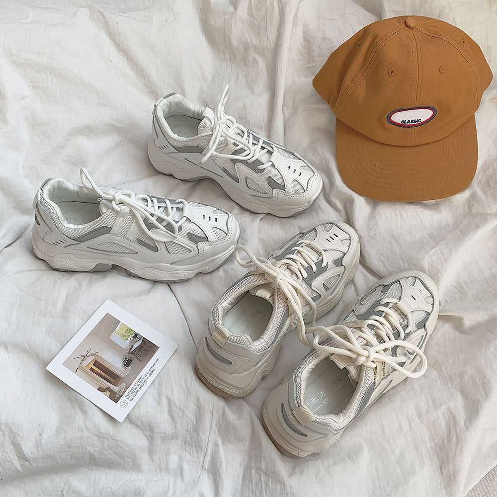 Women Sneakers Fashion Mesh Chunky Casual Shoes - SAVVY LUXE