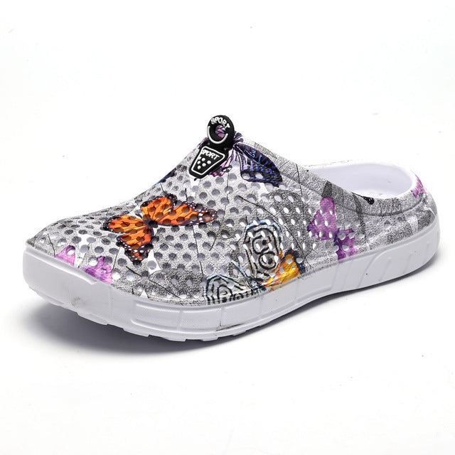 azfleek Slippers Women's Slippers Breathable Beach Sandals Gray - Butterfly / 6
