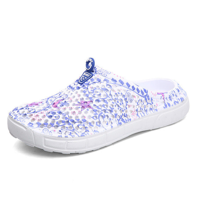 azfleek Slippers Women's Slippers Breathable Beach Sandals Dark Blue / 9.5