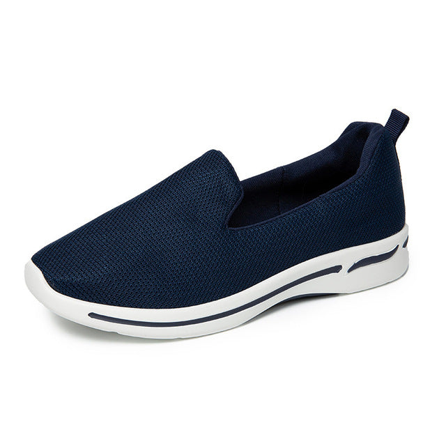 azfleek Slip-on Shoes Women's Light Breathable Mesh Slip-On Sneakers Blue / 9