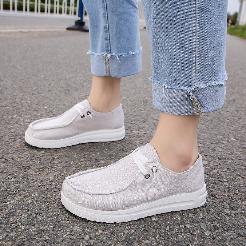 azfleek Slip-on Shoes Women's Loafers Comfortable Platform Sneakers