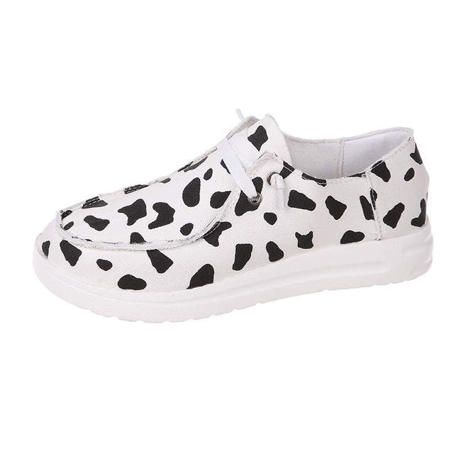 azfleek Slip-on Shoes Women's Loafers Comfortable Platform Sneakers Cow / 5