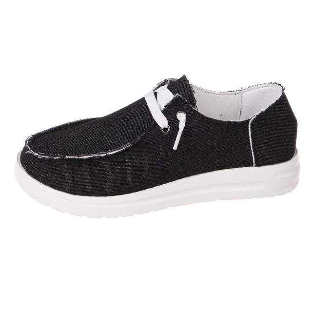 azfleek Slip-on Shoes Women's Loafers Comfortable Platform Sneakers Black / 8.5