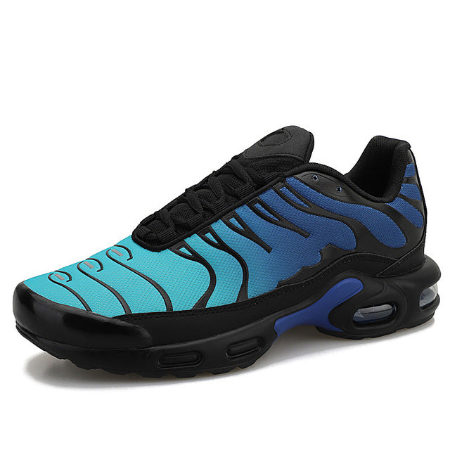 azfleek Lace-up Shoes Women Air Cushion Shoes Fashion Multicolor Sneakers Black Blue / 7