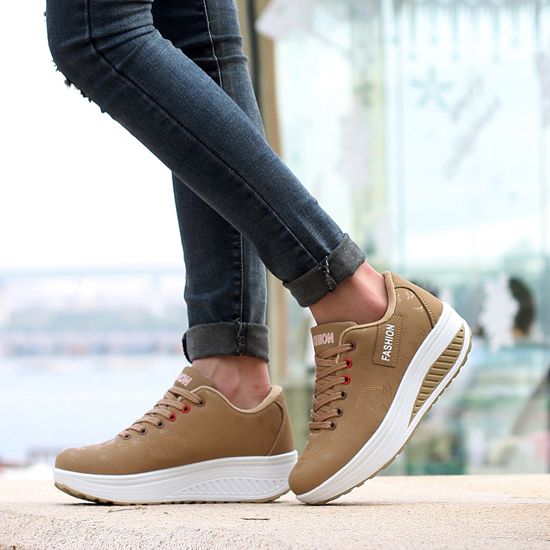 azfleek Orthopedic Shoes Women Platform Thick Bottom Wedges Sneakers