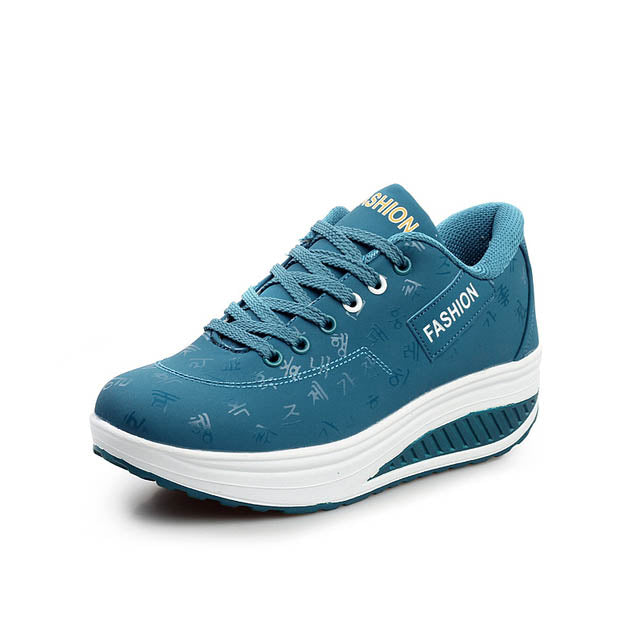 azfleek Orthopedic Shoes Women Platform Thick Bottom Wedges Sneakers Blue / 5.5