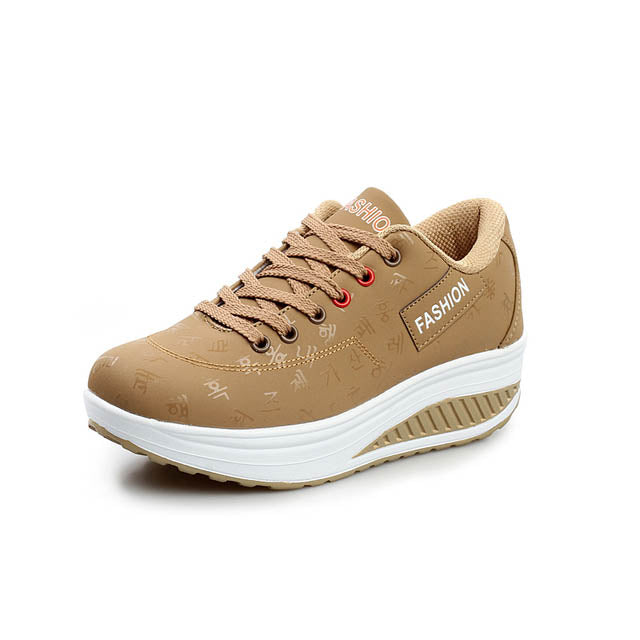 azfleek Orthopedic Shoes Women Platform Thick Bottom Wedges Sneakers Khaki / 5.5
