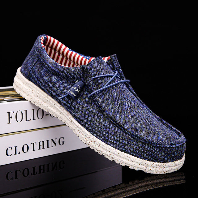 azfleek Slip-on Shoes Men's Canvas Shoes Outdoor Leisure Shoes Royal Blue / 8.5