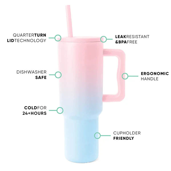 40 OZ TUMBLER WITH HANDLE