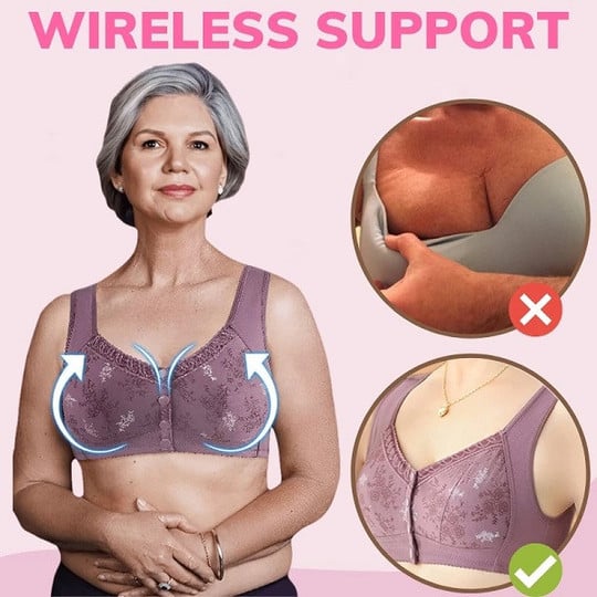 Glamorette 🔥 LAST DAY SALE 80% 🔥 Cotton Front Closure Bra