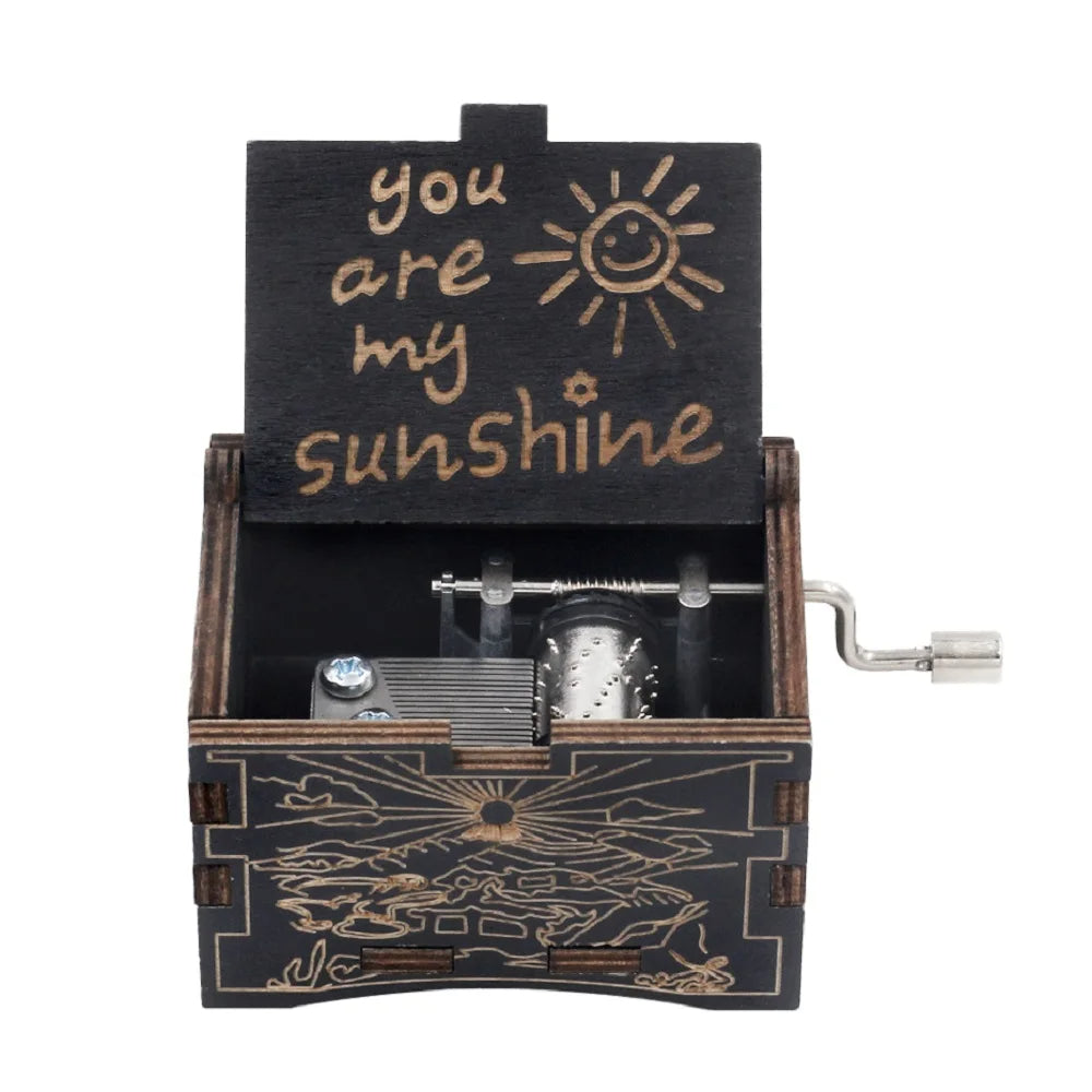 Hand-Cranked Wooden Music Box Gift For Mom, Girlfriend
