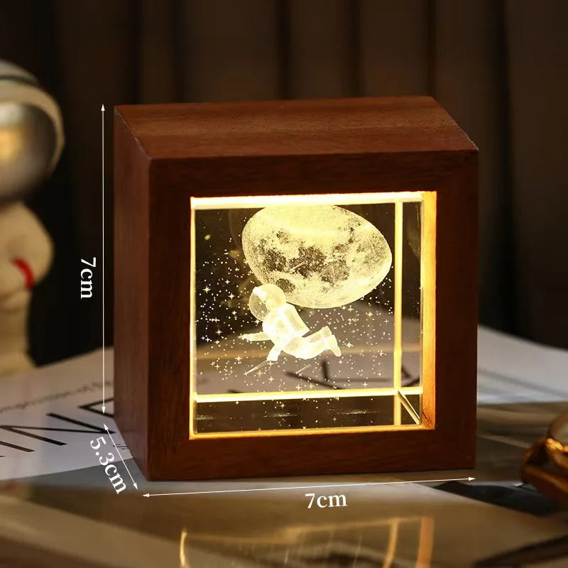 3D Galaxy LED Crystal Light