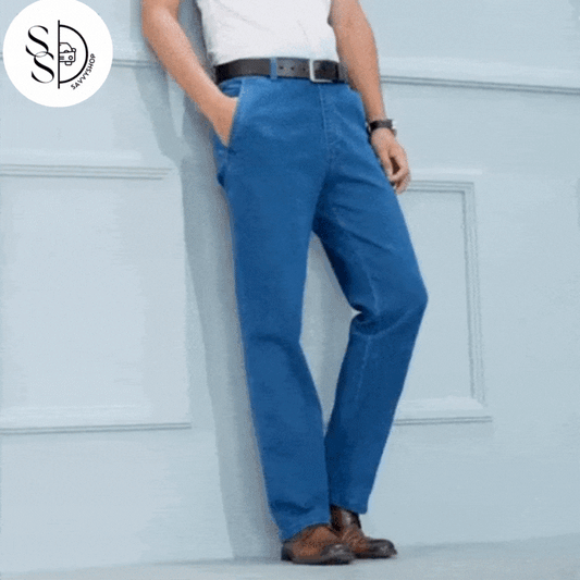 🔥 Men's High Waist Straight Fit Stretch Jeans 🔥