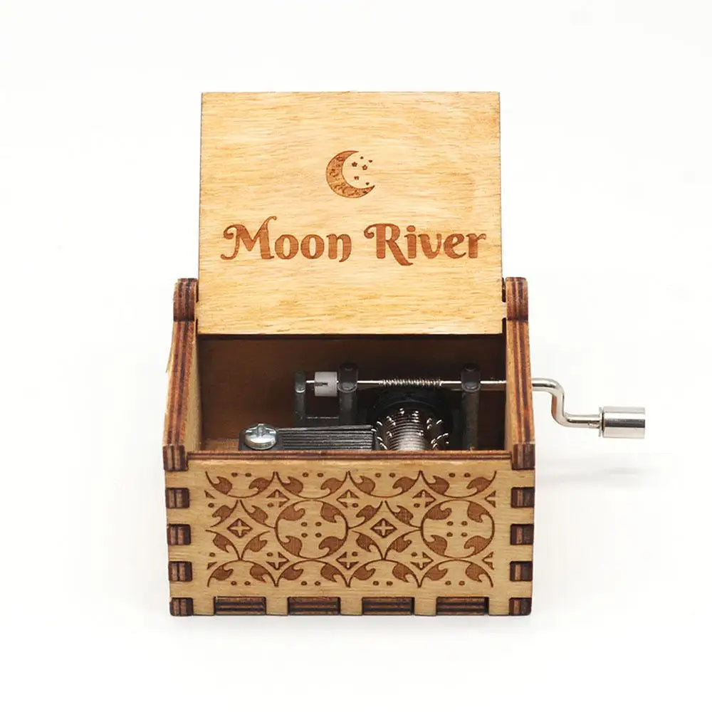 Hand-Cranked Wooden Music Box Gift For Mom, Girlfriend