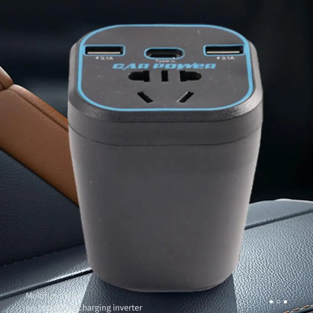 Car Power Inverter 12V/24V to 220V Type-C Fast Charger S7J6