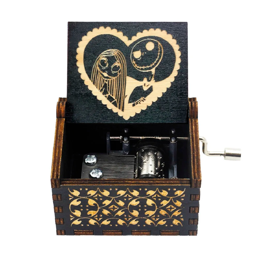 Hand-Cranked Wooden Music Box Gift For Mom, Girlfriend